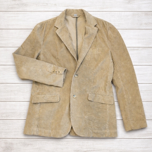 Old Navy Other - Old Navy  Mens Lg Tan Corduroy Sportcoat Academia Blazer Outdoor Cotton Rugged